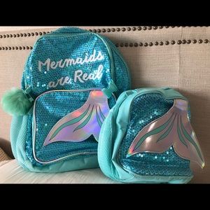 Mermaid Backpack and lunch bag